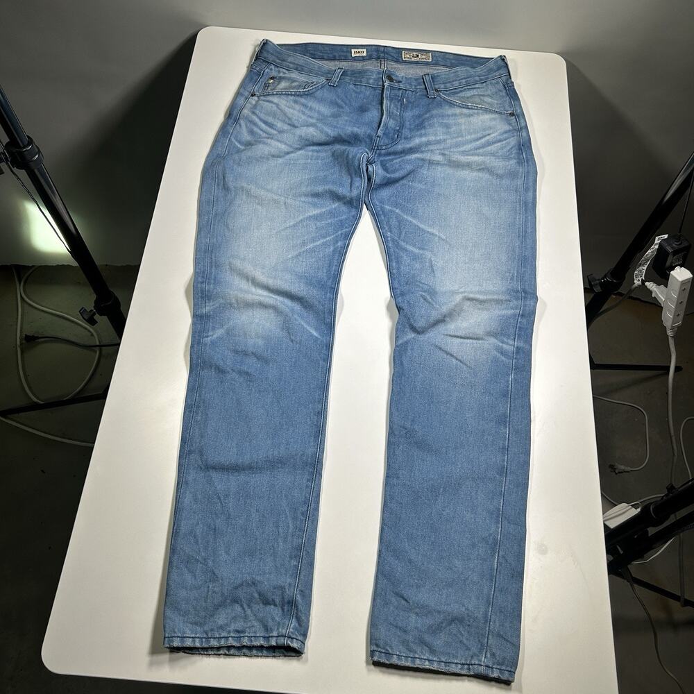 AG Tellis Selvedge Jeans Men’s 36x34 ISKO Denim Slim Distressed Made In USA